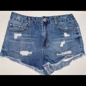 Blue denim shorts!